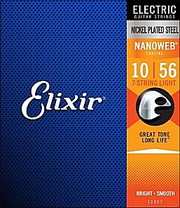 ELIXIR 12057 NANOWEB струны для 7-струнной электрогитары10 - 46