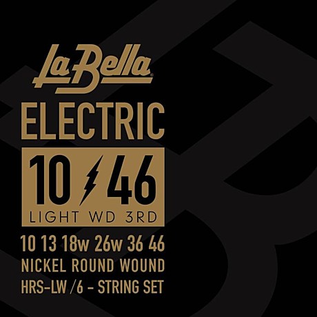 LA BELLA HRS-LW струны для электрогитары 10 - 46, 3-я в оплетке