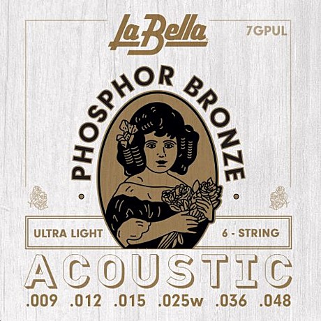 LA BELLA 7GPUL струны для акустической гитары 9-48
