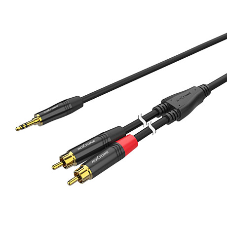 ROXTONE PACC150/1  Аудиокабель 3.5мм stereo Jack - 2xRCA, 1м