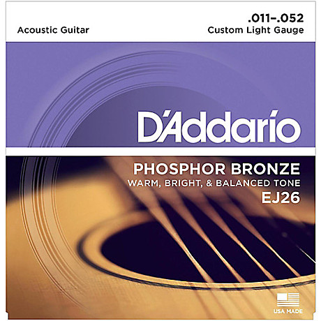 D`ADDARIO EJ26 струны для акустической гитары11-52