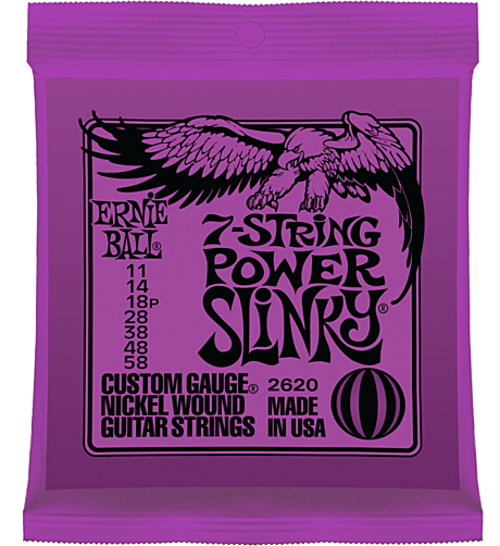 ERNIE BALL 2620 струны для 7-ми струнной электрогитары 11 - 58