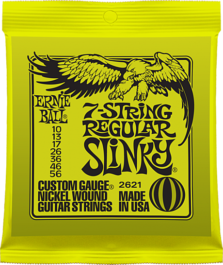 ERNIE BALL 2621 струны для 7-ми струнной электрогитары 10-56