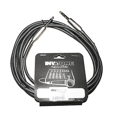 INVOTONE ACM1203S BK аудио кабель, 6,3 джек стерео <-> 6,3 джек стерео, длина 3 м