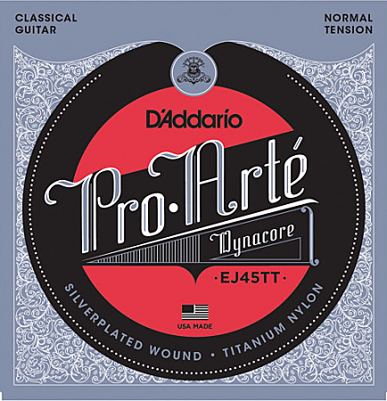 D`ADDARIO EJ45TT ProArte Dyna Core струны для классической гитары, титан 