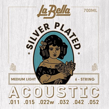 LA BELLA 700ML посеребренные струны для акустической гитары 11 - 52