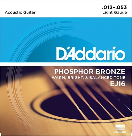D`ADDARIO EJ16 струны для акустической гитары 12-53