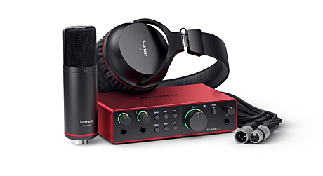 FOCUSRITE Scarlett 2i2 Studio 4th Gen комплект для звукозаписи: звуковая карта, микрофон, наушники