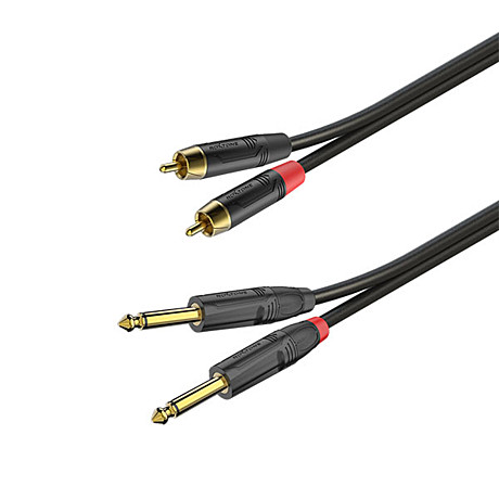ROXTONE GPTC200/1,5 Аудиокабель 2XRCA - 2x6,3mm mono Jack, 1,5м