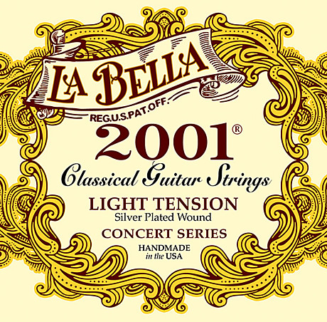 LA BELLA 2001 Light Tension струны для классической гитары