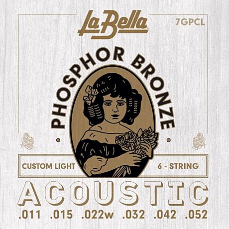 LA BELLA 7GPCL струны для акустической гитары 11-52