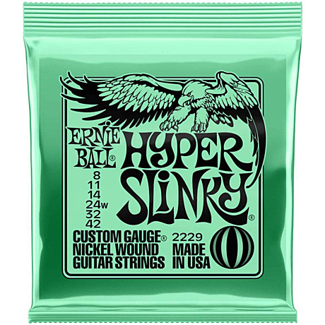 ERNIE BALL 2229 струны для электрогитары Hyper 8 -42 