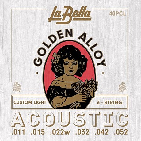 LA BELLA 40PCL  струны для акустической гитары 11-52