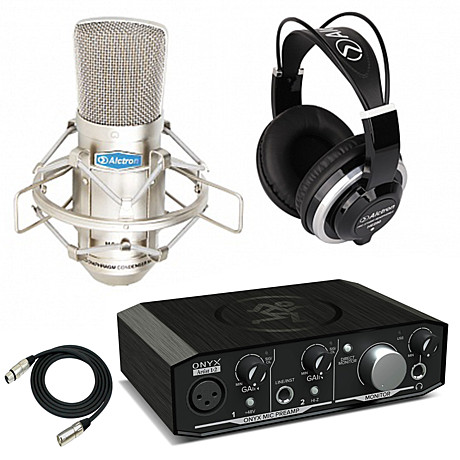 Комплект MACKIE Onyx Artist USB аудио интерфейс+ALCTRON MC001 микрофон+ALCTRON HE290 Наушники