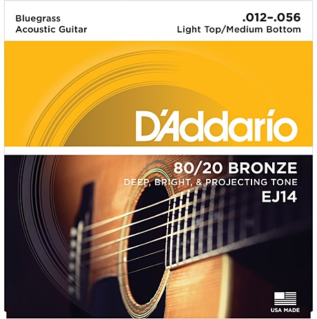 D'ADDARIO EJ14 струны для акустической гитары Bluegrass 12-56