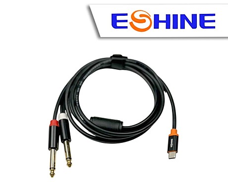 E-Shine ES-8323T(1.5m) аудиокабель USB Type-C — 2 x 6,35 мм джека