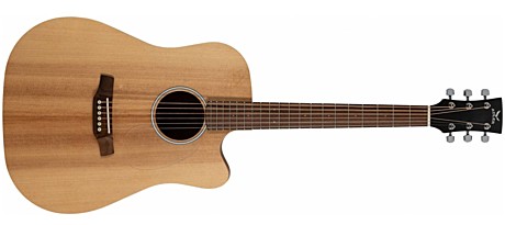 ADLER DC10-SM - акустическая гитара дредноут с вырезом, верхняя дека массив ситхинской ели, корпус к