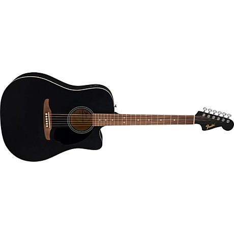FENDER California DEBUT Redondo CE Black электроакустическая гитара, черная, гриф как у электро.