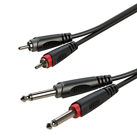 ROXTONE RACC150/2 Аудиокабель, 2 x RCA - 2 x 6,3 mono Jack, 2м