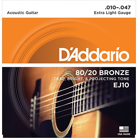D'ADDARIO EJ10 струны для акустической гитары 10-47