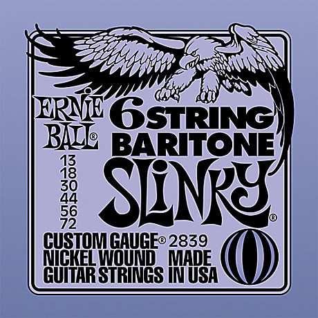 ERNIE BALL 2839 струны для гитары баритон 13-72