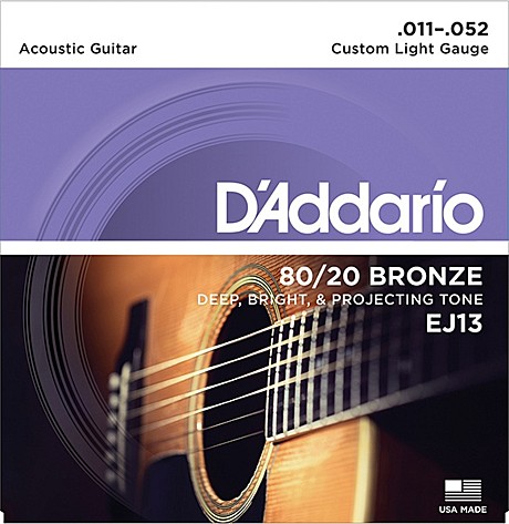 D`ADDARIO EJ13 cтруны для акустической гитары  11-52