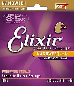 ELIXIR 16102 NanoWeb Струны для акустической гитары 13-56