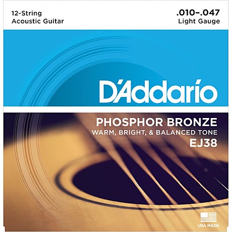 D`ADDARIO EJ38 Струны для 12-ти струнной гитары 10-47