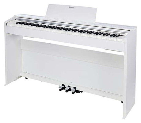 CASIO PX-870WE Privia Цифровое пианино со стойкой и педалями, белое
